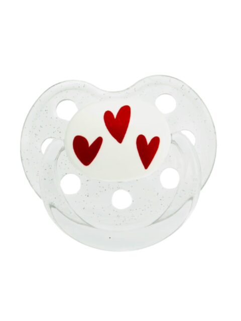 Sucette 0 - 6 mois - Coeurs by Soledad