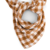Lange 70 x 70 cm - Bianca - Vichy caramel
