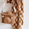 Lange 70 x 70 cm - Bianca - Vichy caramel
