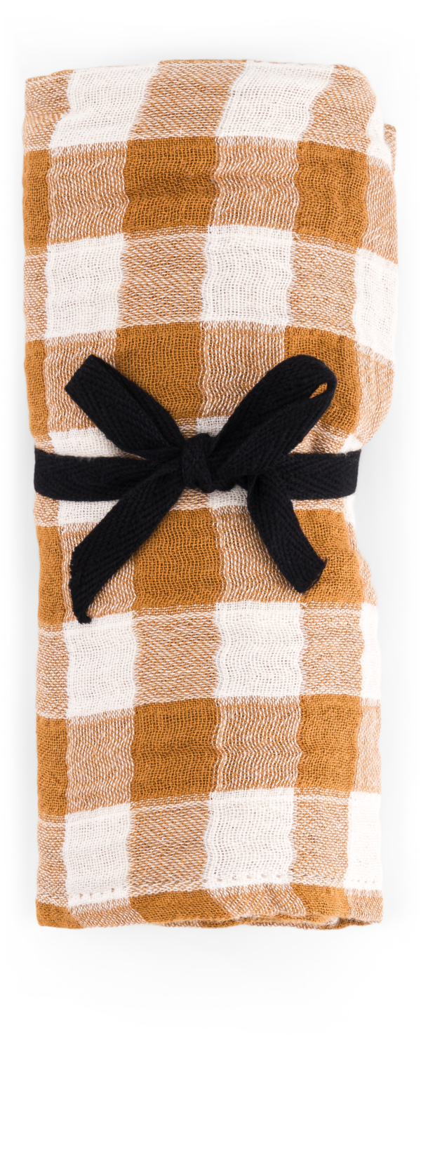 Lange 70 x 70 cm - Bianca - Vichy caramel