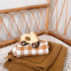 Lange 70 x 70 cm - Bianca - Vichy caramel