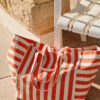Sac cabas - Greige & tomato