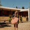 Sac cabas - Greige & tomato