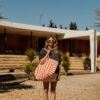 Sac cabas - Greige & tomato