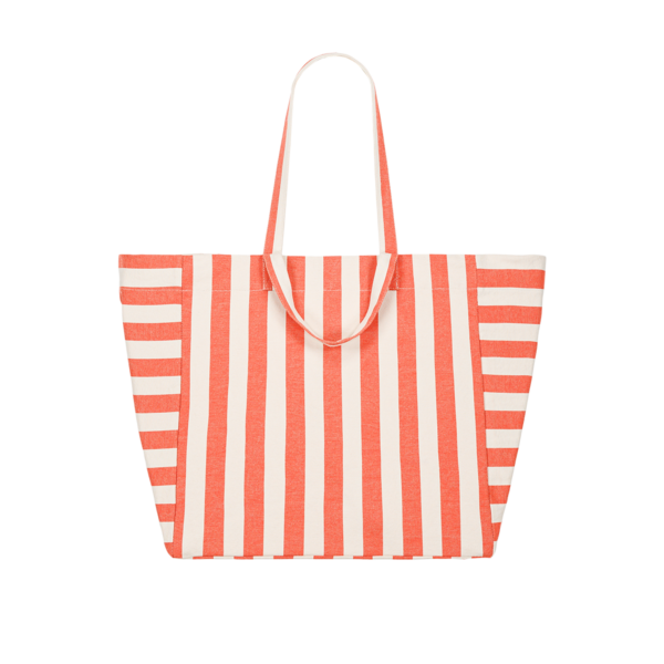 Sac cabas - Greige & tomato