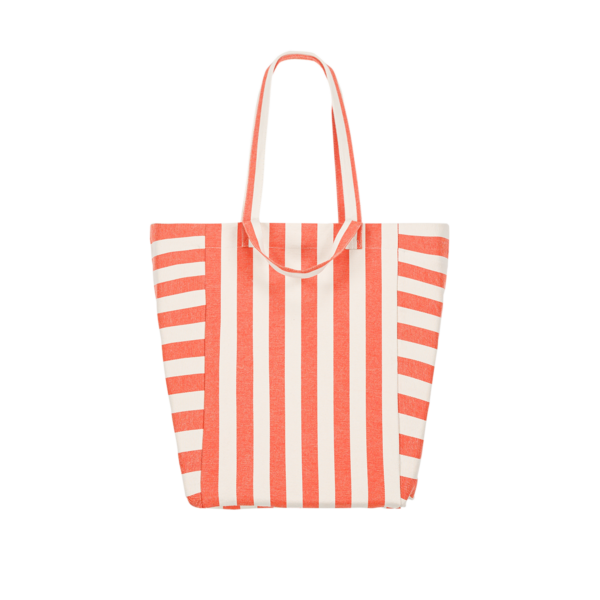 Sac cabas - Elisabeth - Greige & tomato