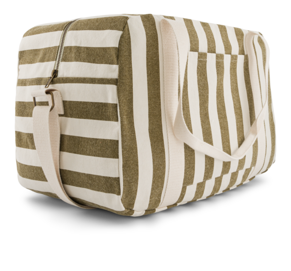 raphael stripes olive greige 2 Sac à langer ou week-end - Raphaël - Rayures olive/greige