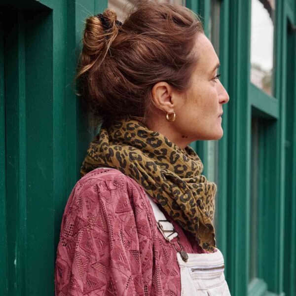 Lange 100 x 100 cm - Bianca - Graou olive