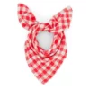Lange 100 x 100 cm - Bianca - Vichy tomato