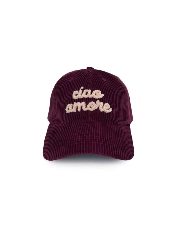 casquette_ciao_amor_face Casquette en velours - Ciao amore