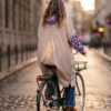 Poncho de pluie long - Léopard bleu