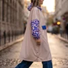 Poncho de pluie long - Léopard bleu